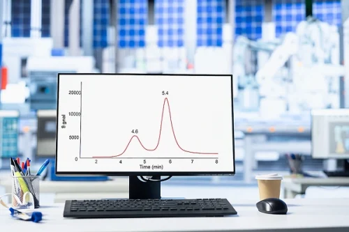 کروماتوگرام دستگاه hplc